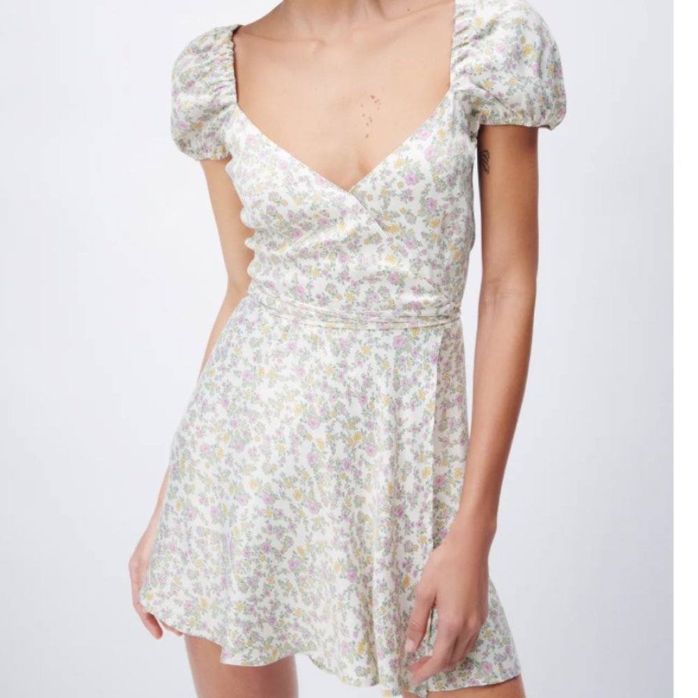 NWT Zara Satin Wrap Dress